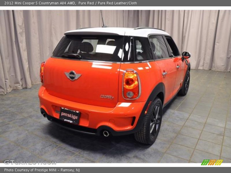 Pure Red / Pure Red Leather/Cloth 2012 Mini Cooper S Countryman All4 AWD