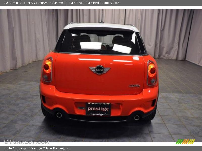 Pure Red / Pure Red Leather/Cloth 2012 Mini Cooper S Countryman All4 AWD