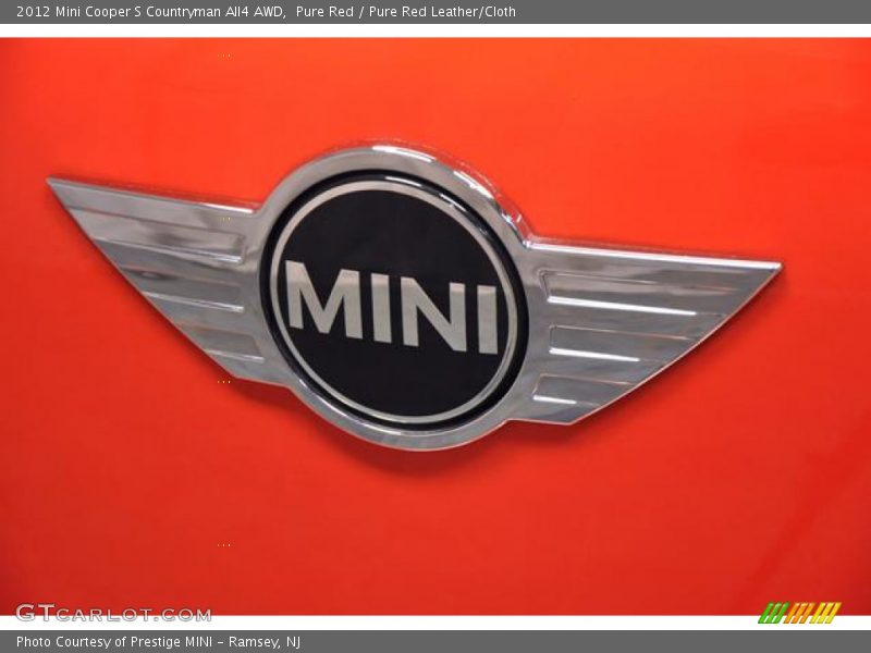 Pure Red / Pure Red Leather/Cloth 2012 Mini Cooper S Countryman All4 AWD