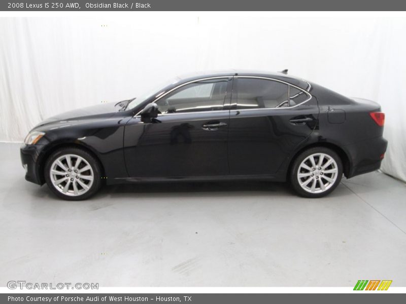 Obsidian Black / Black 2008 Lexus IS 250 AWD