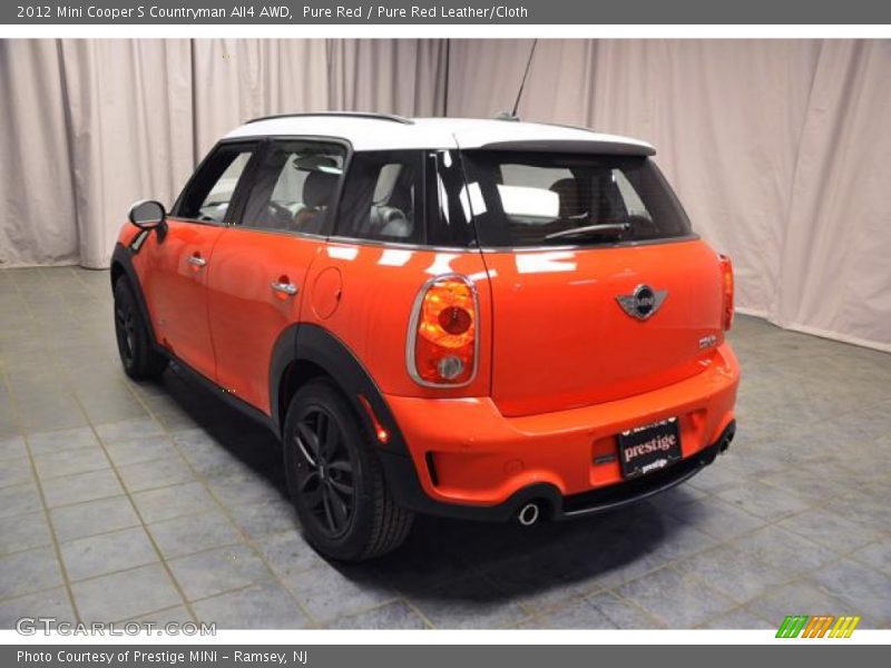 Pure Red / Pure Red Leather/Cloth 2012 Mini Cooper S Countryman All4 AWD