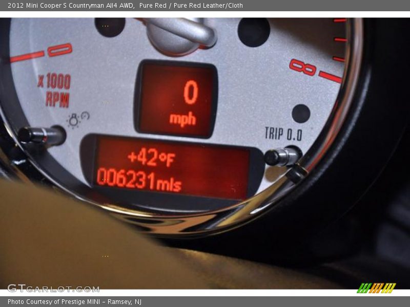 Pure Red / Pure Red Leather/Cloth 2012 Mini Cooper S Countryman All4 AWD