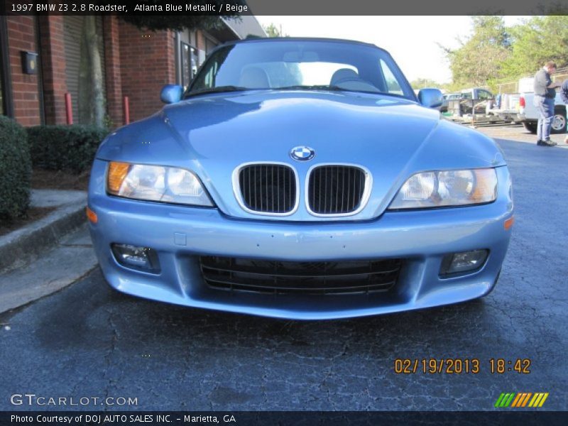 Atlanta Blue Metallic / Beige 1997 BMW Z3 2.8 Roadster
