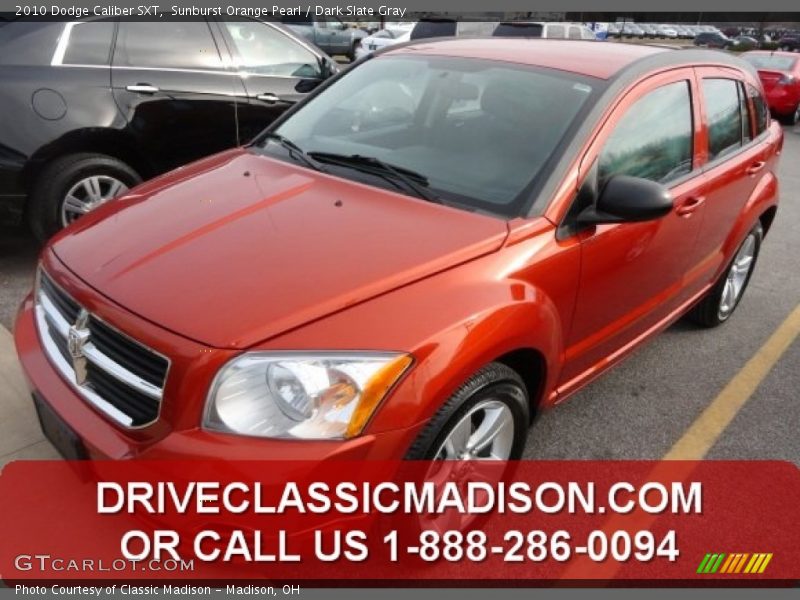 Sunburst Orange Pearl / Dark Slate Gray 2010 Dodge Caliber SXT