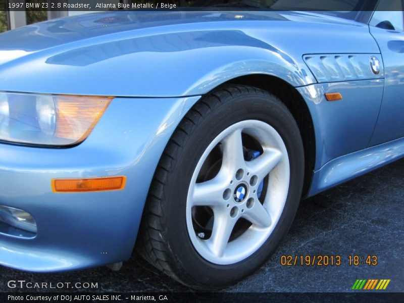 Atlanta Blue Metallic / Beige 1997 BMW Z3 2.8 Roadster