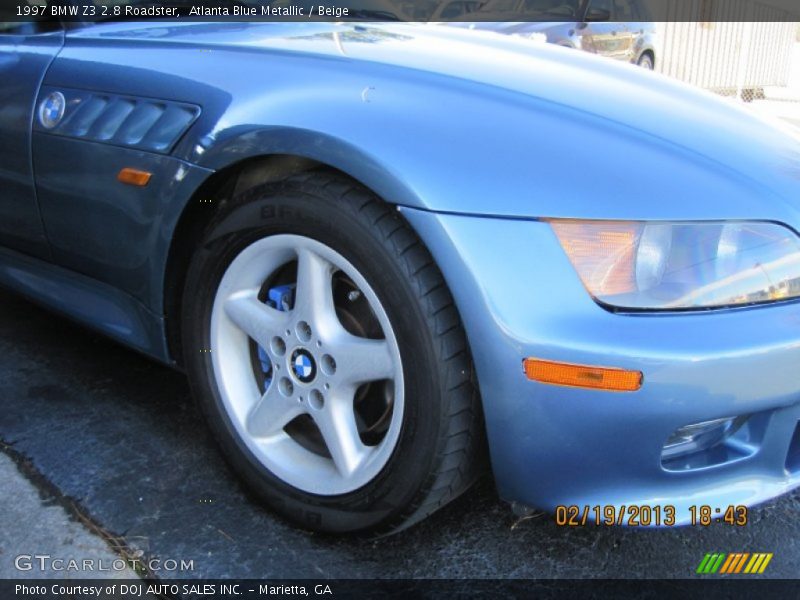 Atlanta Blue Metallic / Beige 1997 BMW Z3 2.8 Roadster