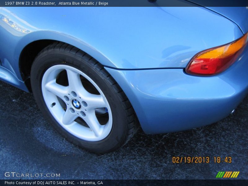 Atlanta Blue Metallic / Beige 1997 BMW Z3 2.8 Roadster