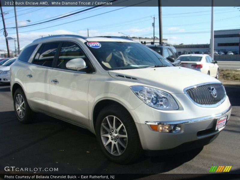 White Diamond Tricoat / Cashmere 2012 Buick Enclave AWD