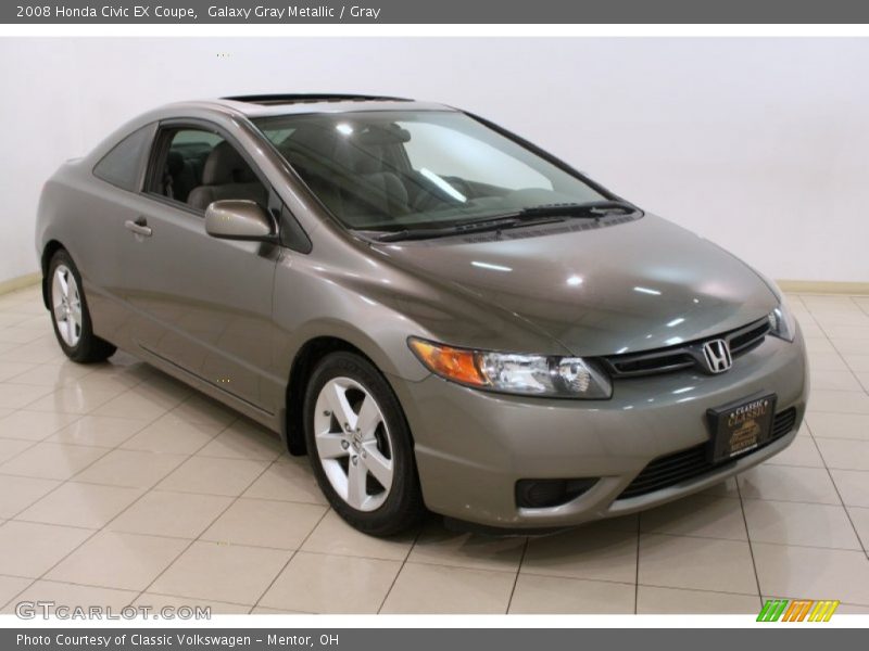 Galaxy Gray Metallic / Gray 2008 Honda Civic EX Coupe