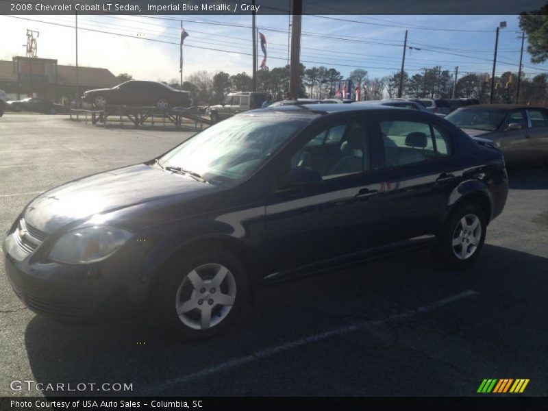 Imperial Blue Metallic / Gray 2008 Chevrolet Cobalt LT Sedan