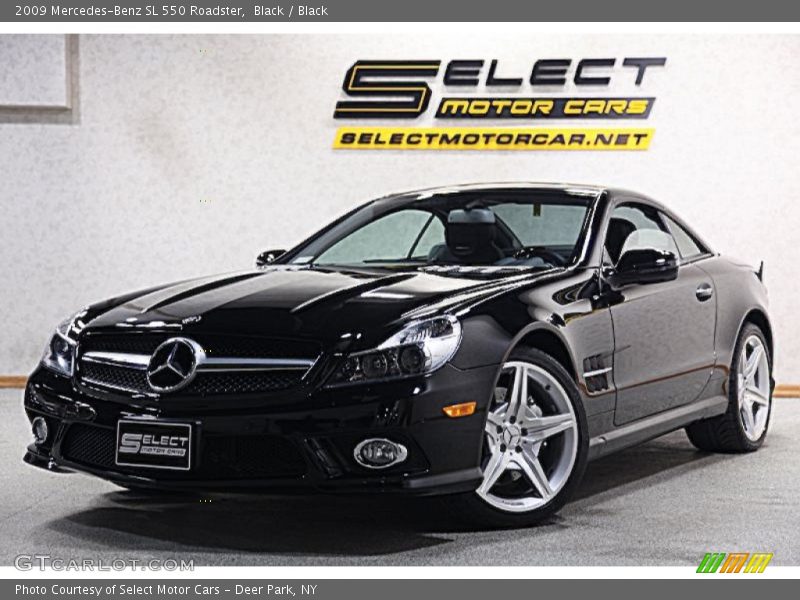 Black / Black 2009 Mercedes-Benz SL 550 Roadster