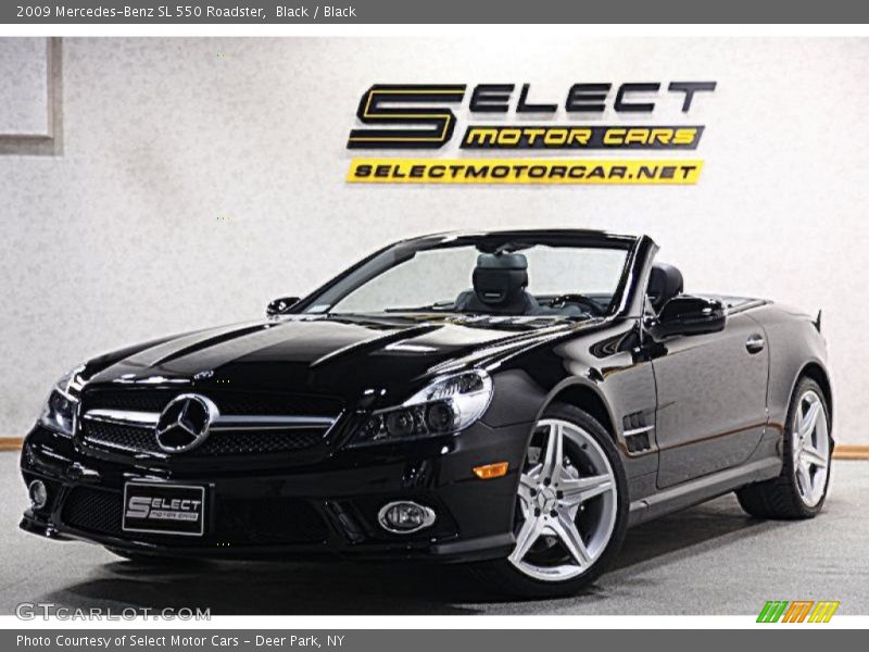 Black / Black 2009 Mercedes-Benz SL 550 Roadster