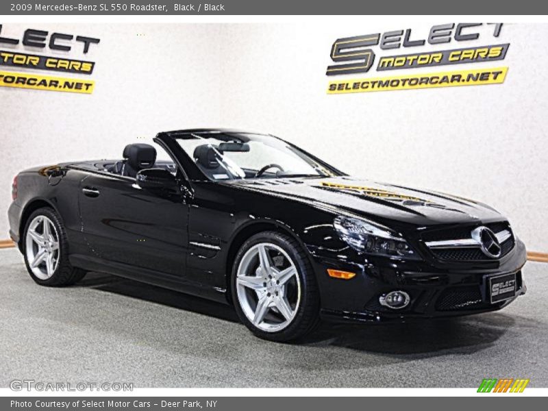 Black / Black 2009 Mercedes-Benz SL 550 Roadster