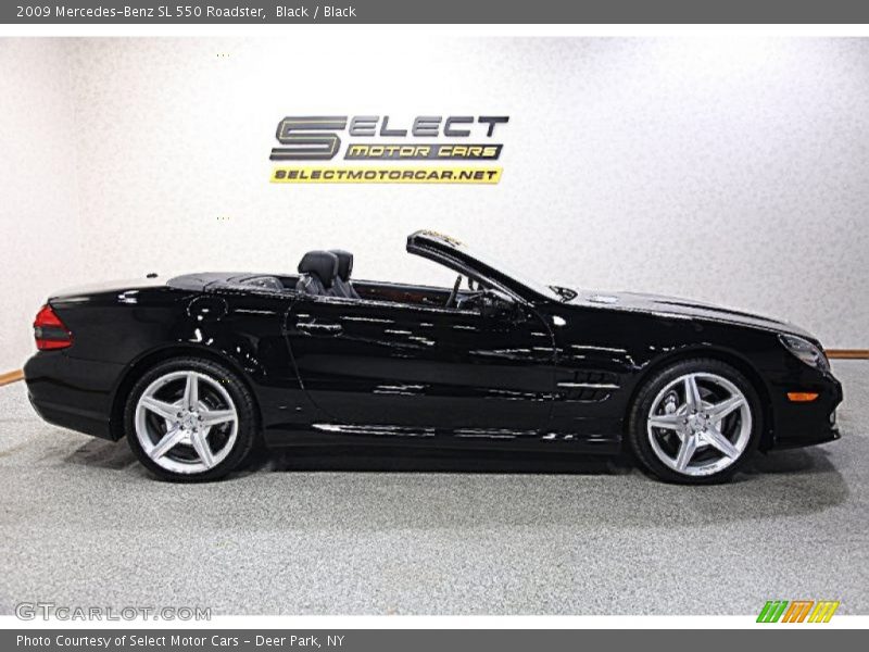 Black / Black 2009 Mercedes-Benz SL 550 Roadster