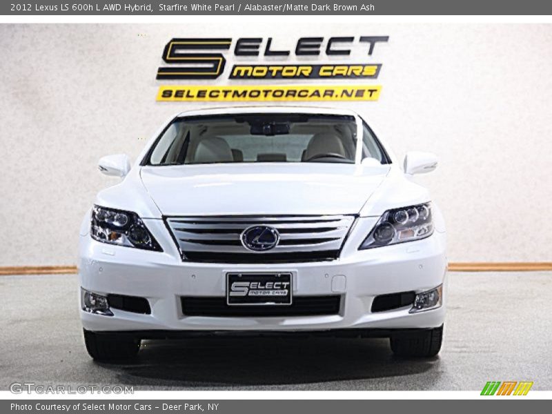 Starfire White Pearl / Alabaster/Matte Dark Brown Ash 2012 Lexus LS 600h L AWD Hybrid