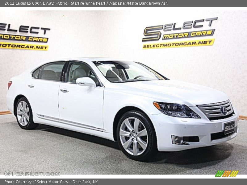 Starfire White Pearl / Alabaster/Matte Dark Brown Ash 2012 Lexus LS 600h L AWD Hybrid