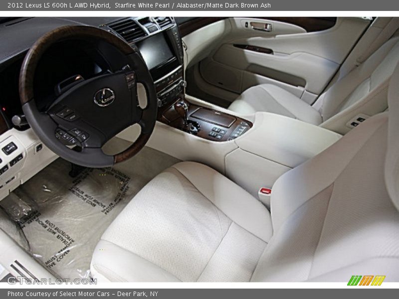  2012 LS 600h L AWD Hybrid Alabaster/Matte Dark Brown Ash Interior