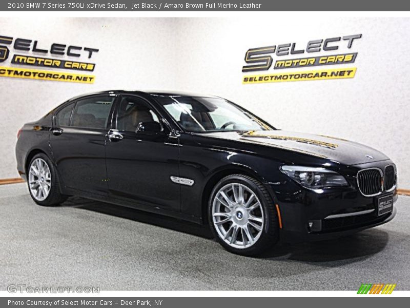 Jet Black / Amaro Brown Full Merino Leather 2010 BMW 7 Series 750Li xDrive Sedan