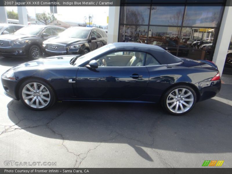 Indigo Blue Metallic / Caramel 2007 Jaguar XK XK8 Convertible