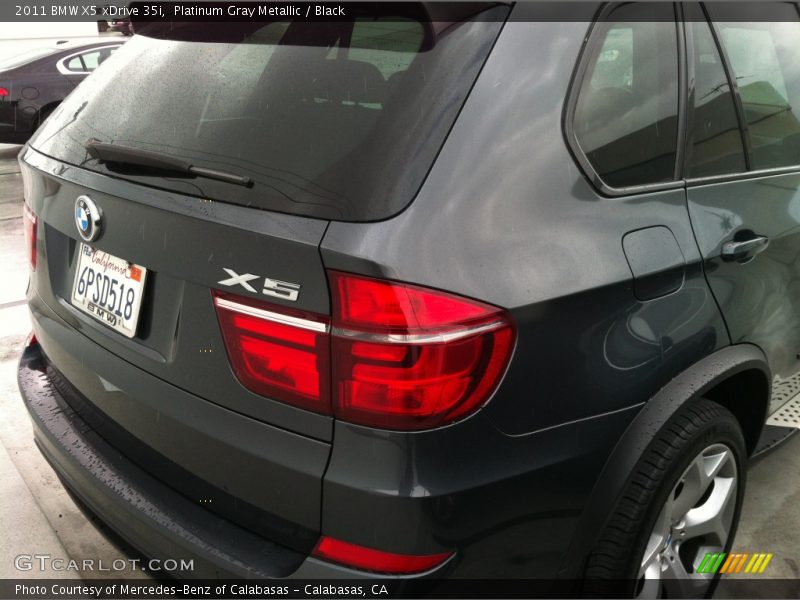 Platinum Gray Metallic / Black 2011 BMW X5 xDrive 35i