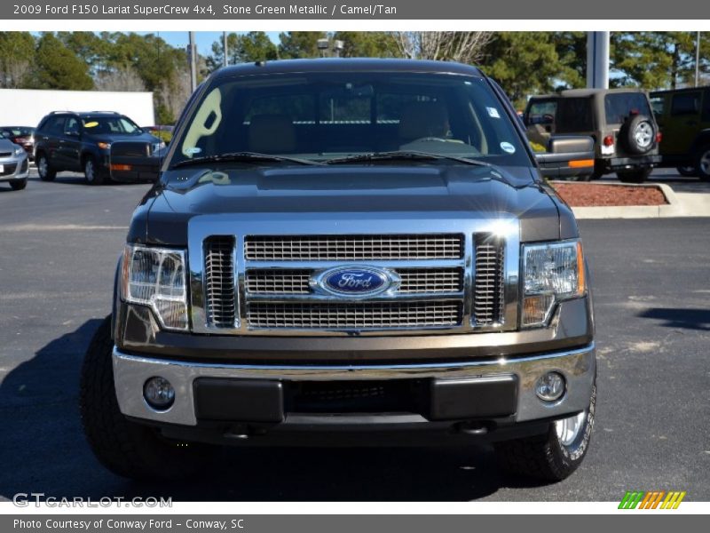 Stone Green Metallic / Camel/Tan 2009 Ford F150 Lariat SuperCrew 4x4