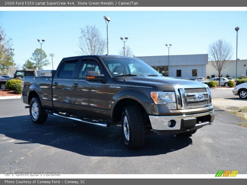 Stone Green Metallic / Camel/Tan 2009 Ford F150 Lariat SuperCrew 4x4
