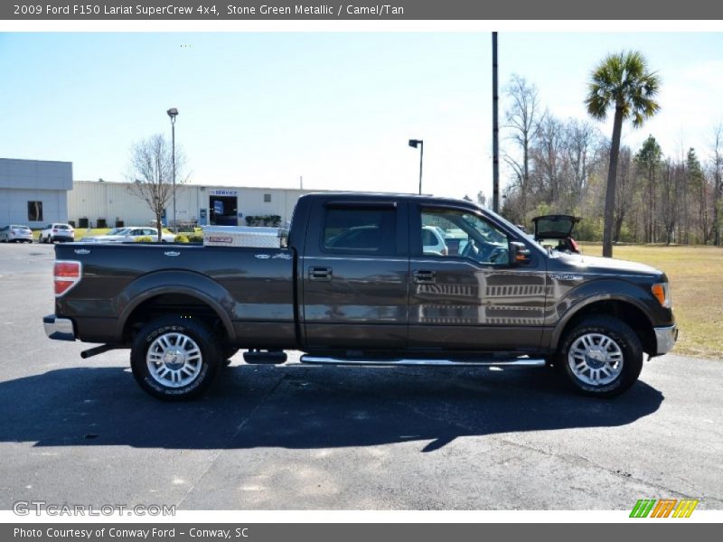 Stone Green Metallic / Camel/Tan 2009 Ford F150 Lariat SuperCrew 4x4
