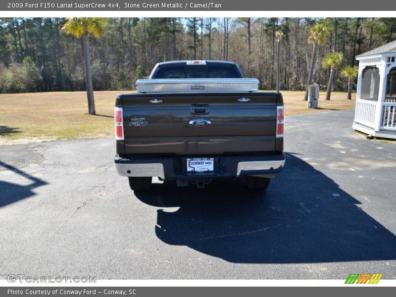 Stone Green Metallic / Camel/Tan 2009 Ford F150 Lariat SuperCrew 4x4