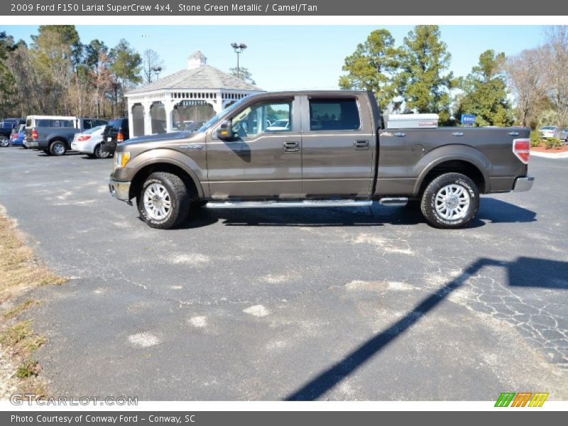 Stone Green Metallic / Camel/Tan 2009 Ford F150 Lariat SuperCrew 4x4