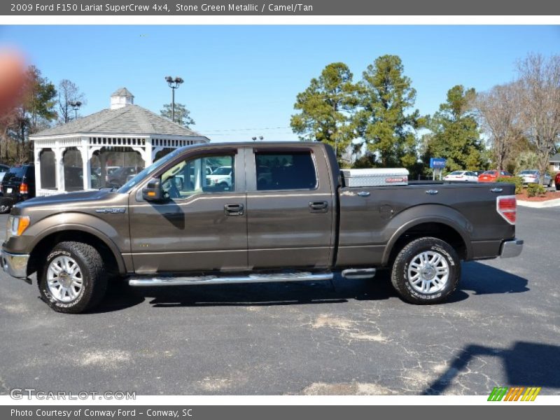 Stone Green Metallic / Camel/Tan 2009 Ford F150 Lariat SuperCrew 4x4
