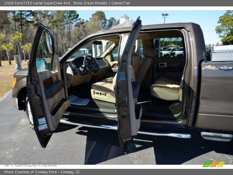 Stone Green Metallic / Camel/Tan 2009 Ford F150 Lariat SuperCrew 4x4