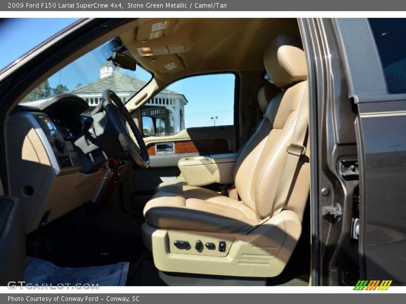 Stone Green Metallic / Camel/Tan 2009 Ford F150 Lariat SuperCrew 4x4