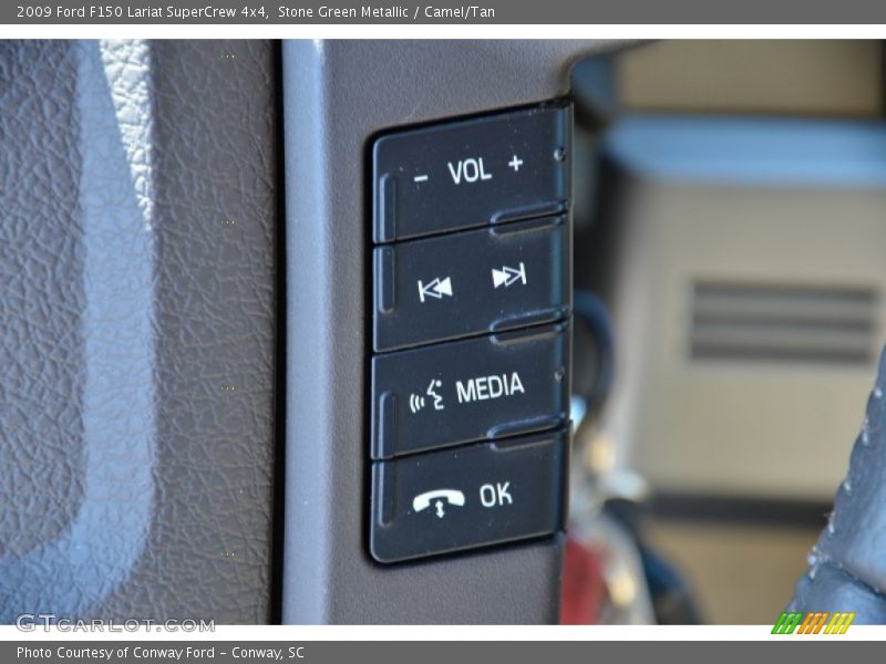 Stone Green Metallic / Camel/Tan 2009 Ford F150 Lariat SuperCrew 4x4