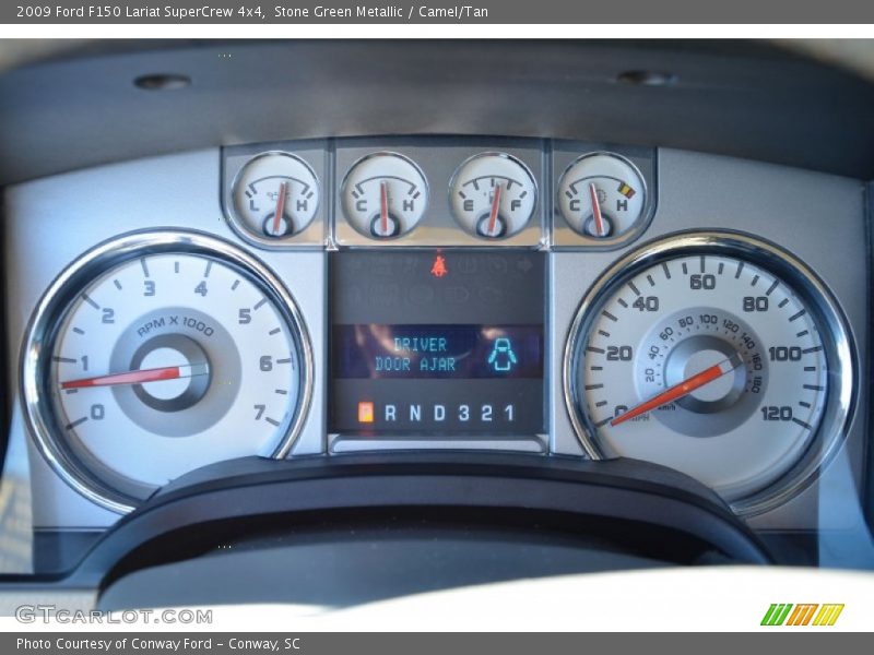 Stone Green Metallic / Camel/Tan 2009 Ford F150 Lariat SuperCrew 4x4