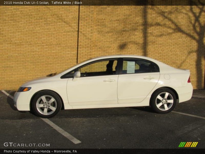 Taffeta White / Black 2010 Honda Civic LX-S Sedan