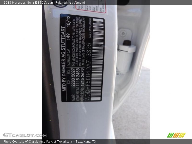 Polar White / Almond 2013 Mercedes-Benz E 350 Sedan