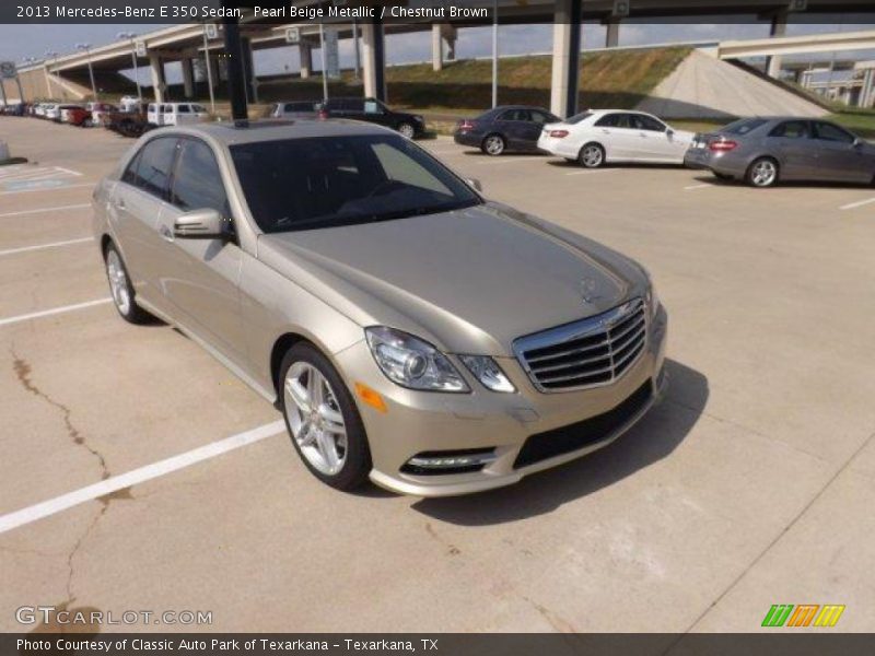 Pearl Beige Metallic / Chestnut Brown 2013 Mercedes-Benz E 350 Sedan