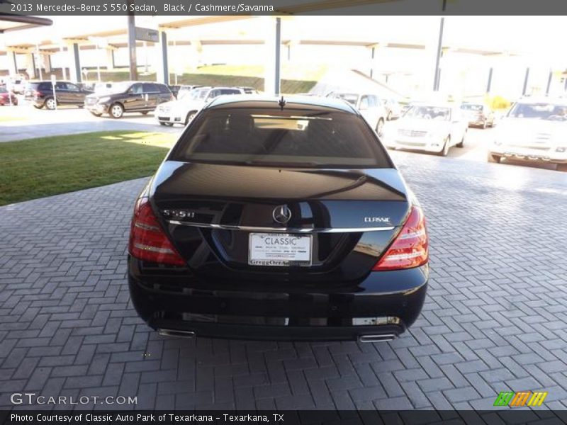 Black / Cashmere/Savanna 2013 Mercedes-Benz S 550 Sedan