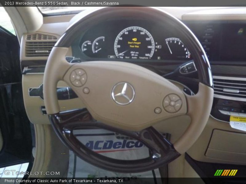 Black / Cashmere/Savanna 2013 Mercedes-Benz S 550 Sedan
