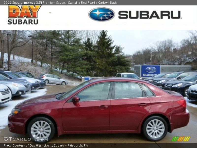 Camellia Red Pearl / Carbon Black 2011 Subaru Impreza 2.5i Premium Sedan
