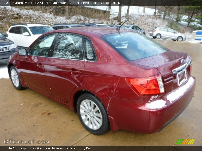 Camellia Red Pearl / Carbon Black 2011 Subaru Impreza 2.5i Premium Sedan