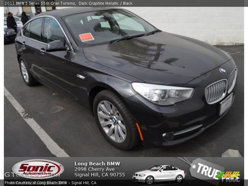 Dark Graphite Metallic / Black 2011 BMW 5 Series 550i Gran Turismo