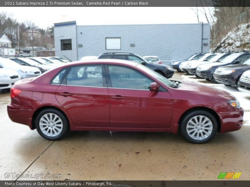 Camellia Red Pearl / Carbon Black 2011 Subaru Impreza 2.5i Premium Sedan