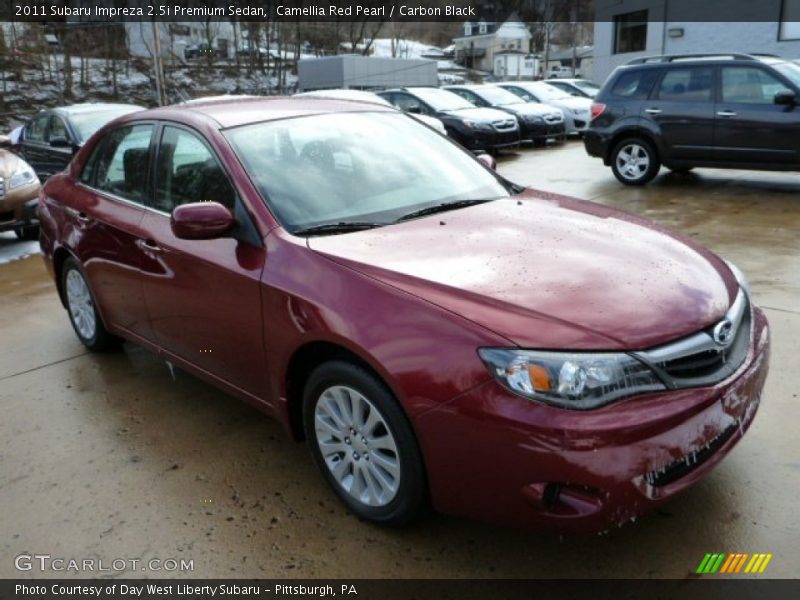 Camellia Red Pearl / Carbon Black 2011 Subaru Impreza 2.5i Premium Sedan