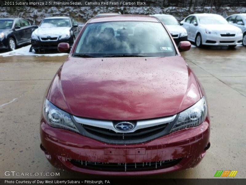 Camellia Red Pearl / Carbon Black 2011 Subaru Impreza 2.5i Premium Sedan