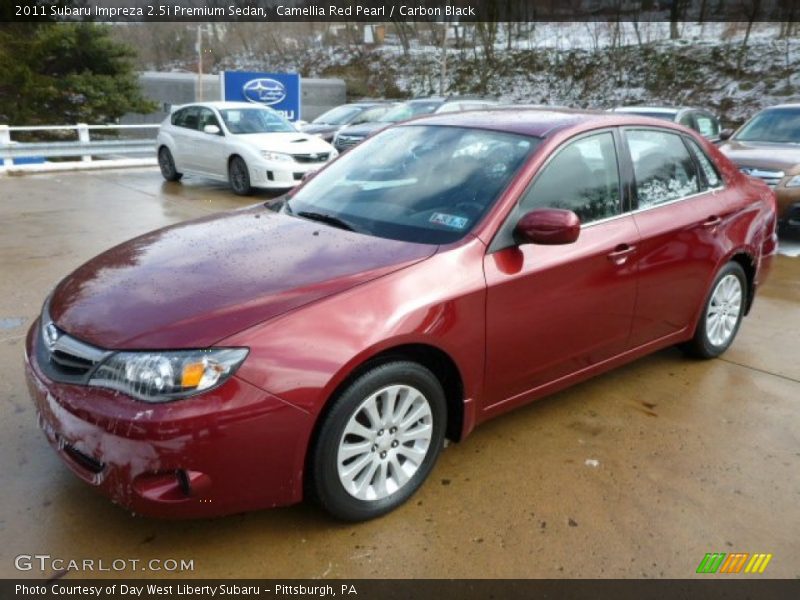 Camellia Red Pearl / Carbon Black 2011 Subaru Impreza 2.5i Premium Sedan