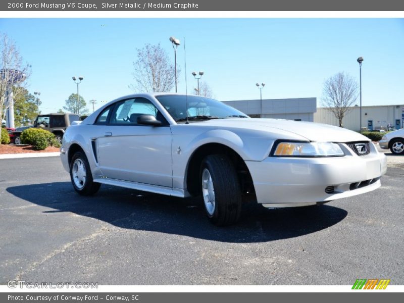 Silver Metallic / Medium Graphite 2000 Ford Mustang V6 Coupe