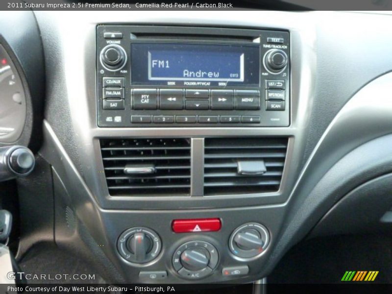 Camellia Red Pearl / Carbon Black 2011 Subaru Impreza 2.5i Premium Sedan
