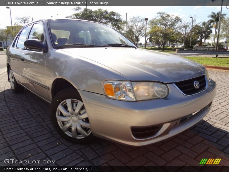 Sandrift Beige Metallic / Pebble Beige 2001 Toyota Corolla CE