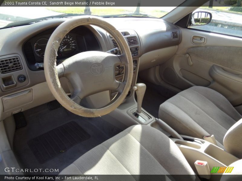 Pebble Beige Interior - 2001 Corolla CE 